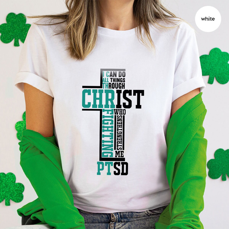 PTSD Awareness Gift, Warrior Graphic Tees, Christian Shirt, PTSD Support TShirt, Faith Outfit, Post-Traumatic Stress Disorder, Mental Health - 7.jpg