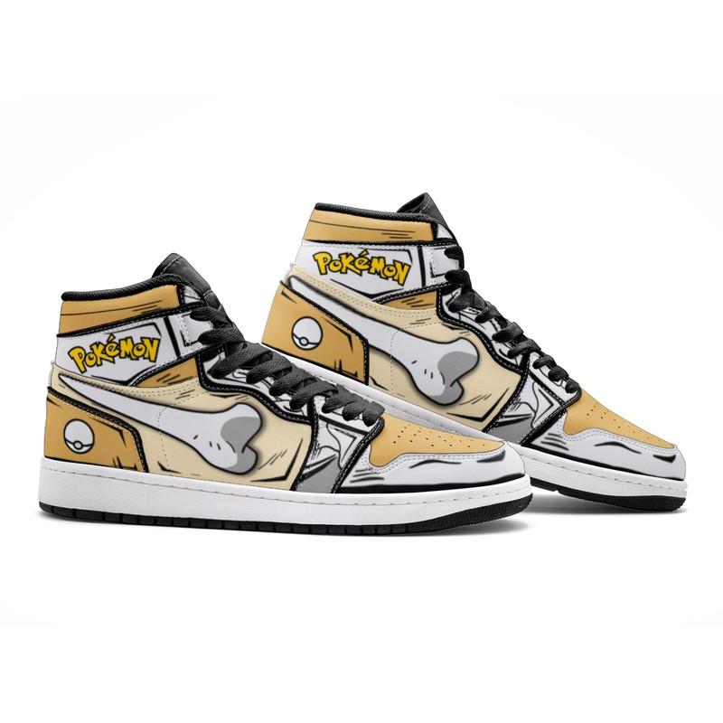 Cubone Pokemon JD1 Shoes, Cubone Pokemon Jordan 1 Shoes, Cubone Shoes, Pokemon Sneakers, Cubone Pokemon Shoes