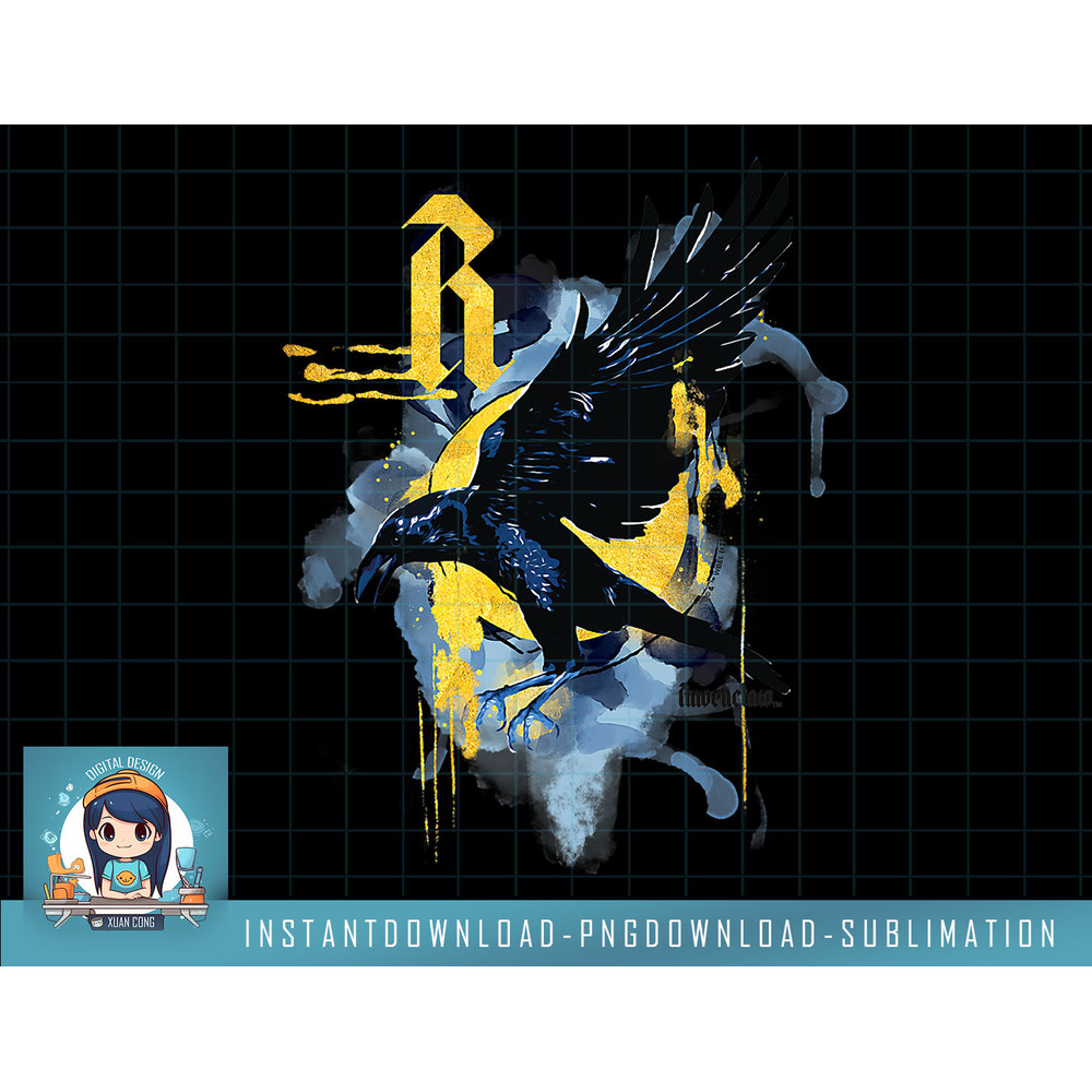 Harry Potter Deathly Hallows 2 Ravenclaw Paint Splatter Logo png, sublimate, digital download.jpg