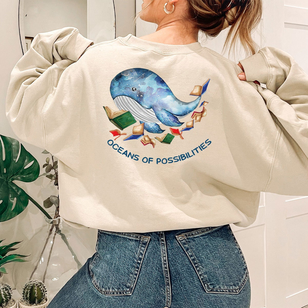 Reading Shirts, Librarian Shirts, Ocean Theme Graphic Tees, Gifts for Kids, Gifts for Bookish, Oceans of Possibilities, Summer Reading Shirt - 7.jpg