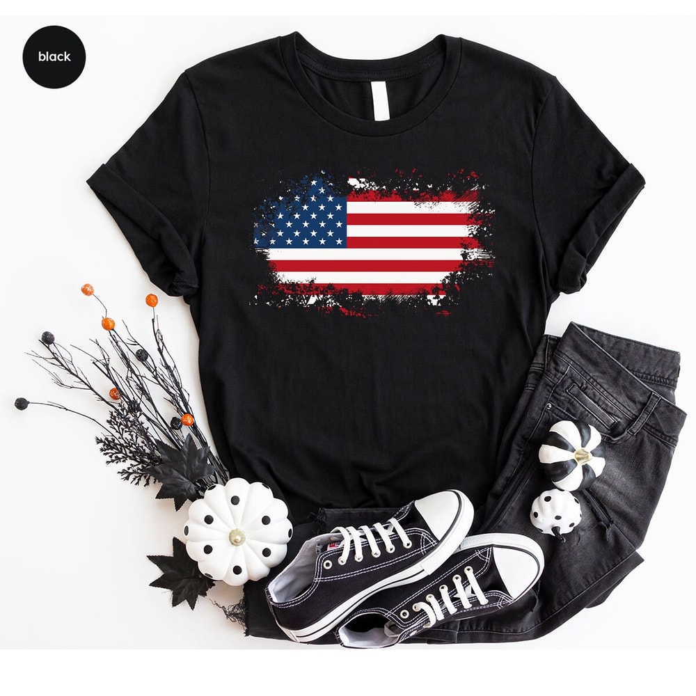 Retro 4th of July Shirt, American Flag Shirt, USA Map Graphic Tees, Vintage Patriotic Shirts, Grandpa Gift, Memorial Day Outfit, Veteran Tee - 3.jpg