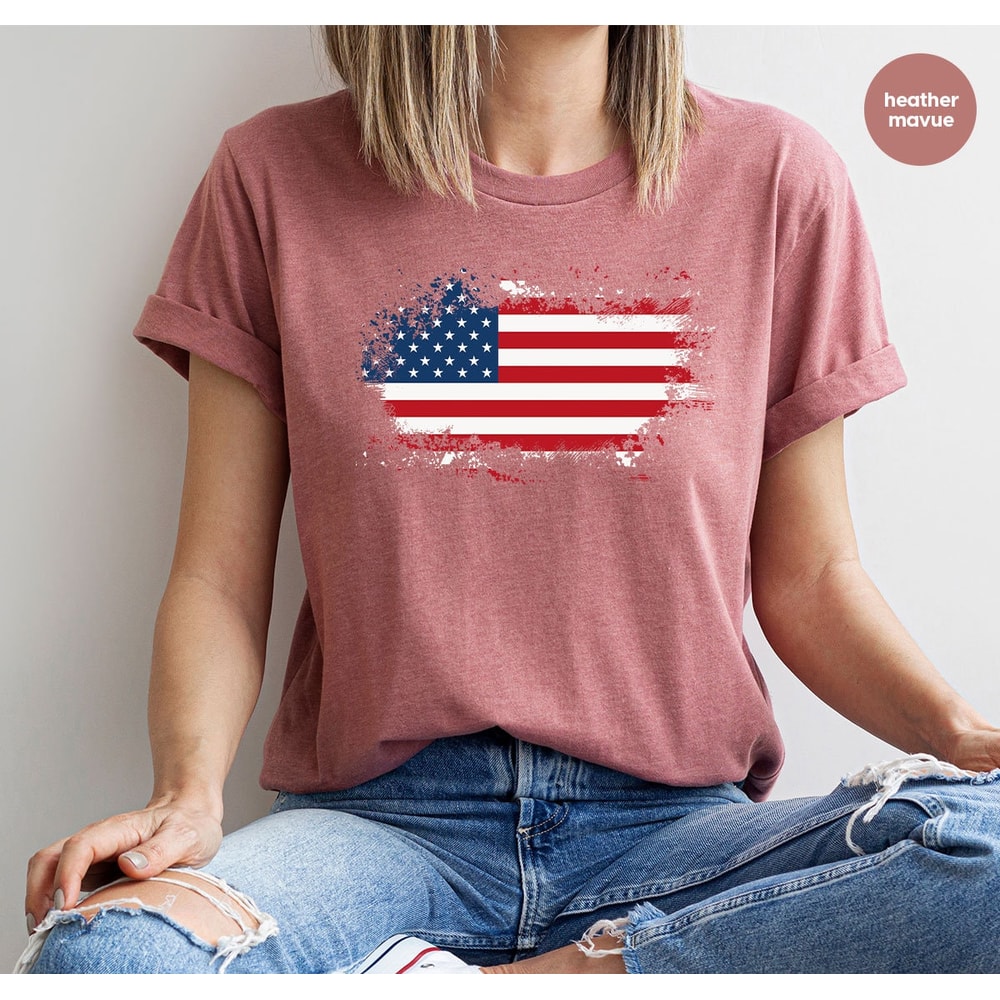 Retro 4th of July Shirt, American Flag Shirt, USA Map Graphic Tees, Vintage Patriotic Shirts, Grandpa Gift, Memorial Day Outfit, Veteran Tee - 4.jpg