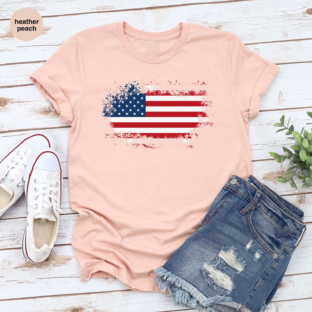 Retro 4th of July Shirt, American Flag Shirt, USA Map Graphic Tees, Vintage Patriotic Shirts, Grandpa Gift, Memorial Day Outfit, Veteran Tee - 6.jpg