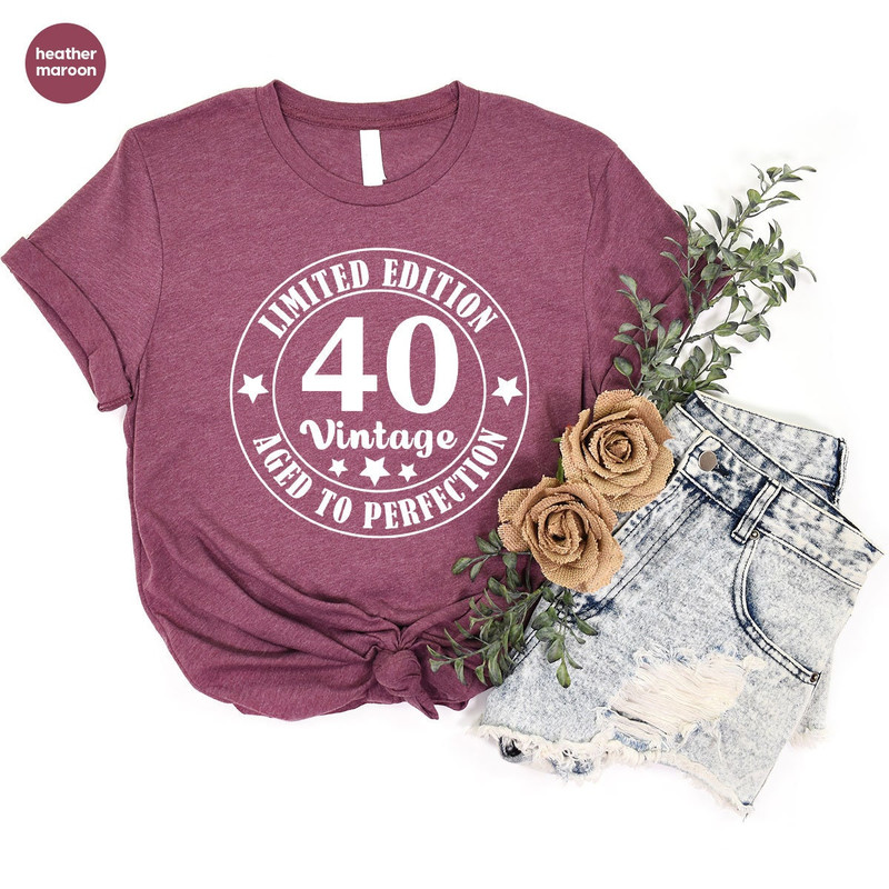 Retro 40th Birthday Shirt, 40th Birthday Gifts for Men, Unisex 40th Birthday Party Shirts, Vintage Birthday Outfit, Dad Birthday Gift - 5.jpg