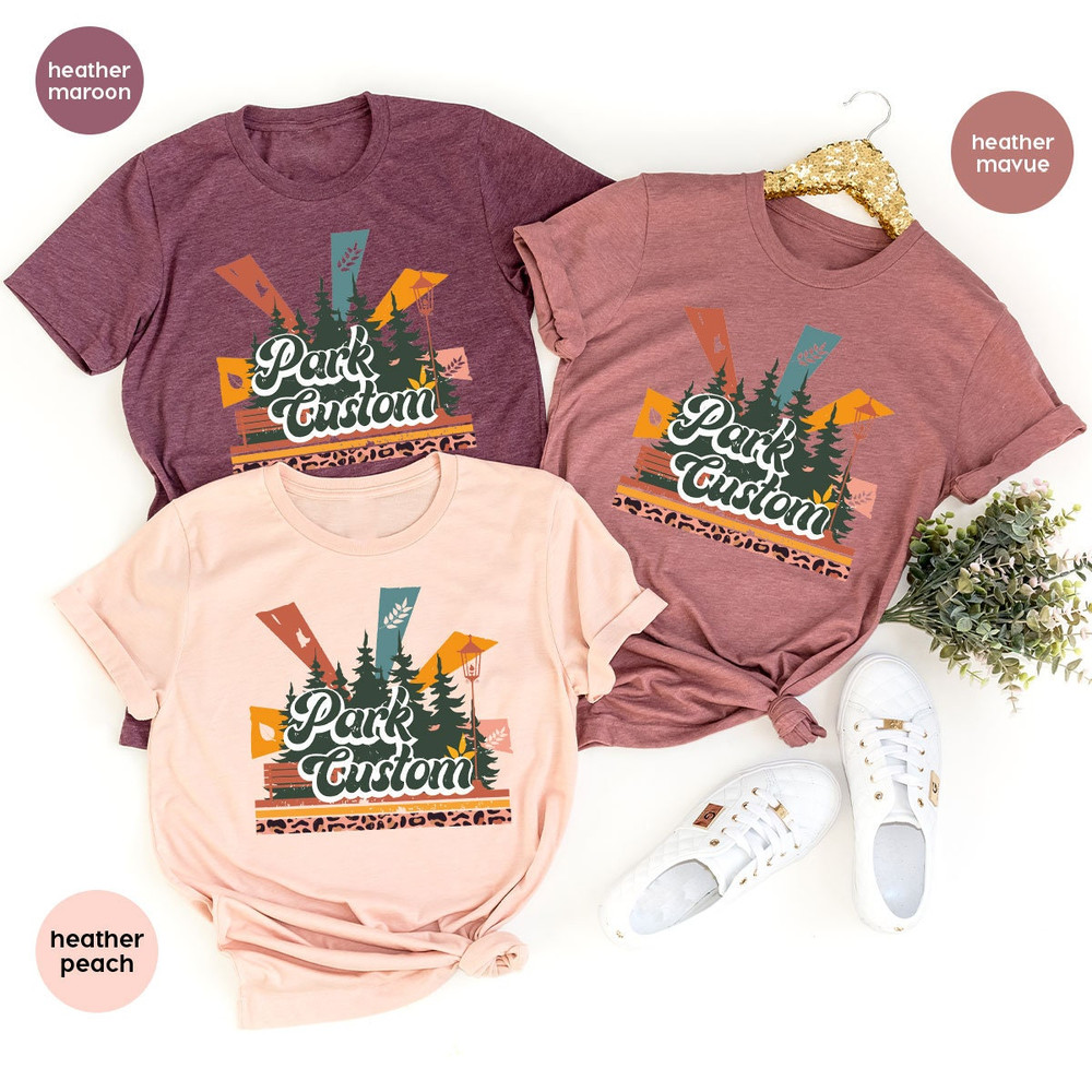 Retro Custom National Park Shirts for Family Camping Trip, Matching Family Adventure Tees, Custom National Park Gifts, Leopard Graphic Tees - 4.jpg