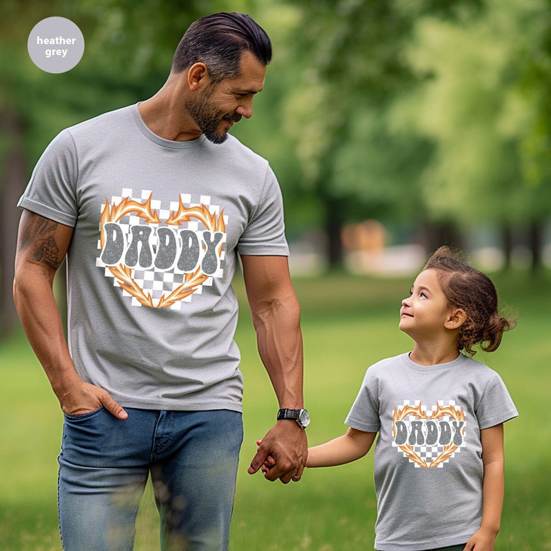 Retro Daddy Shirts, Fathers Day Gifts, Cool Heart Graphic Tees, Trendy Dad T-Shirt, Funny New Dad Outfit, Papa Clothing, Gifts from Wife - 1.jpg