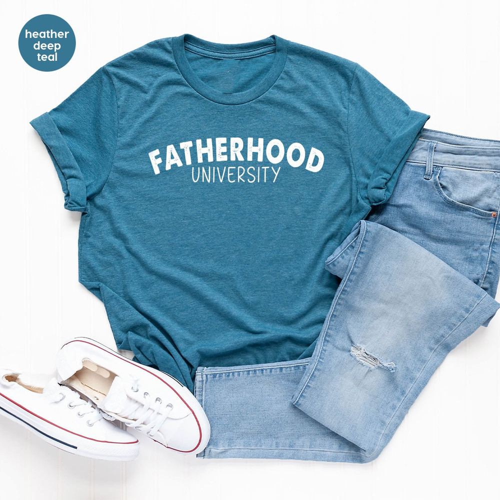Retro Dad Shirt, Funny Gifts for Dad, Fatherhood University T-Shirt, Fathers Day Gifts, Step Dad Outfit, Gift for Husband, Gift from Wife - 3.jpg