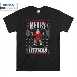 merry liftmas christmas funny ugly weightlifter t shirt hoodie hoody t-shirt tshirt s-m-l-xl-xxl-3xl-4xl-5xl oversized m