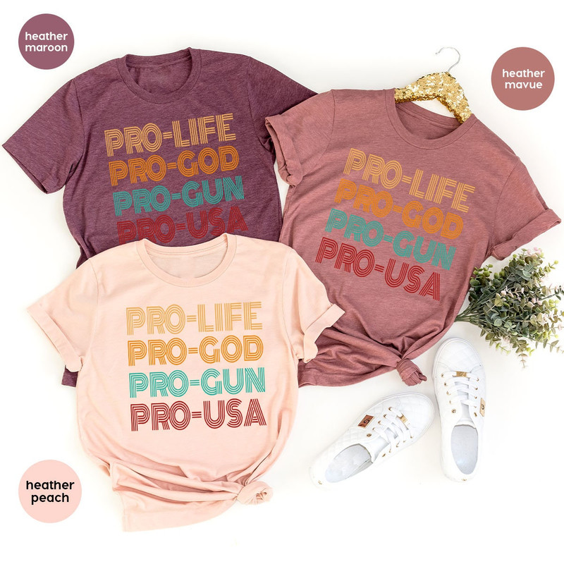 Retro Patriotic Shirt, Vintage Pro Life TShirt, Christian Shirts, American Crewneck Sweatshirt, Conservative Gifts for Her, Republican Shirt - 6.jpg