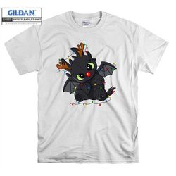 disney toothless christmas light t shirt hoodie hoody t-shirt tshirt s-m-l-xl-xxl-3xl-4xl-5xl oversized men women unisex