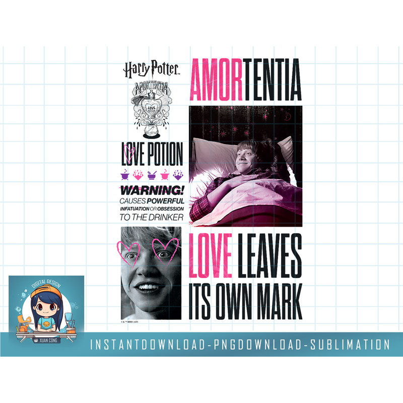 Harry Potter Deathly Hallows 2 Ron Amortentia Love Potion png, sublimate, digital download.jpg