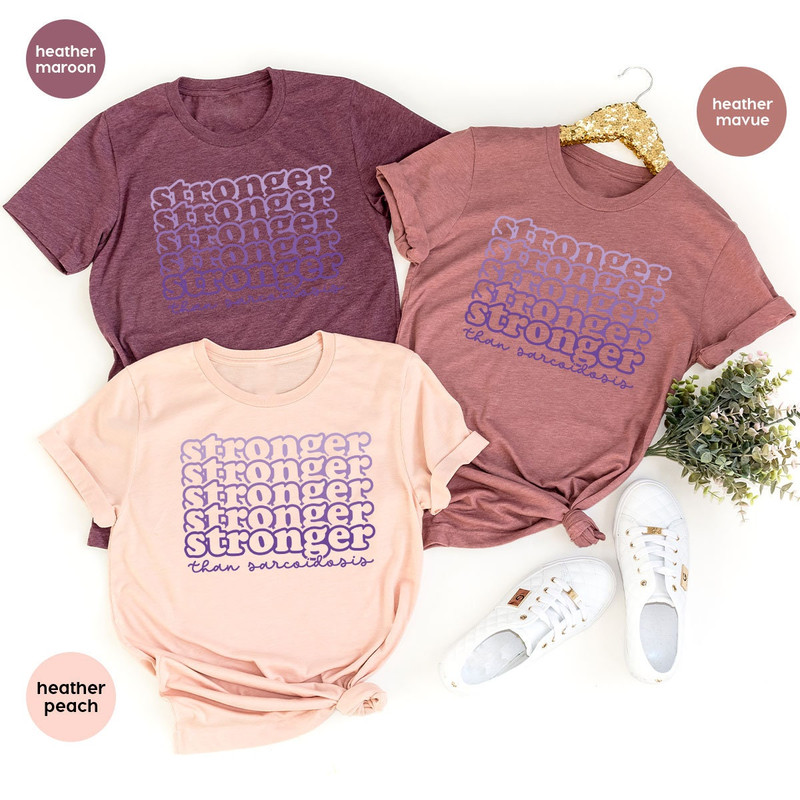 Sarcoidosis Shirt, Sarcoidosis Awareness T-Shirt, Stronger Than Sarcoidosis TShirt, Gift for Her, Sarcoidosis Crewneck Sweatshirt - 2.jpg