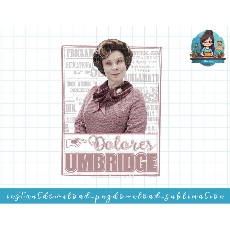 Harry Potter Dolores Umbridge Proclamation Portrait png, sublimate, digital download.jpg