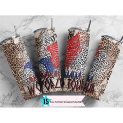 american mama world tour 20 oz skinny tumbler wrap