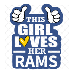 this girl loves her rams svg, sport svg, los ang