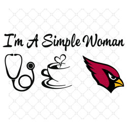 i am a simple woman cardinals svg, sport svg, ar