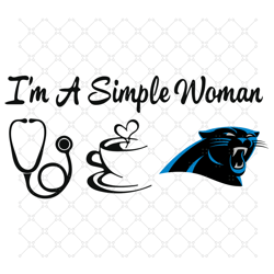 i am a simple woman panthers svg, sport svg, car