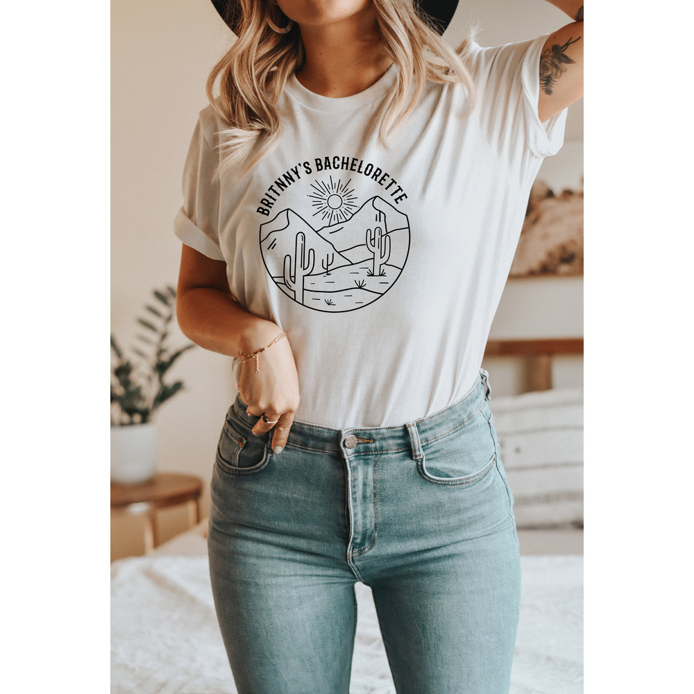 Bachelorette Party Shirts, Desert Scottsdale Bridal Party, Sedona Arizona Bachelorette, Custom Name, Bridesmaid Girls Trip Matching Tees - 3.jpg
