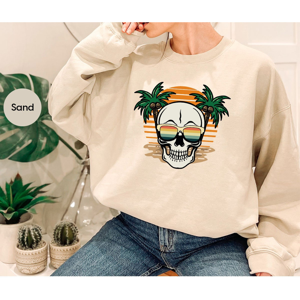 Skeleton Shirt, Funny Skull Shirt, Summer Graphic Tees, Funny T-Shirt, Skull Sweatshirt, Gift for Her, Gift for Him, Skeleton Sweatshirt - 7.jpg