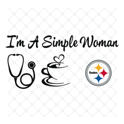 i am a simple woman steelers svg, sport svg, pit