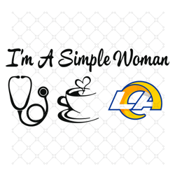 i am a simple woman rams svg, sport svg, los ang