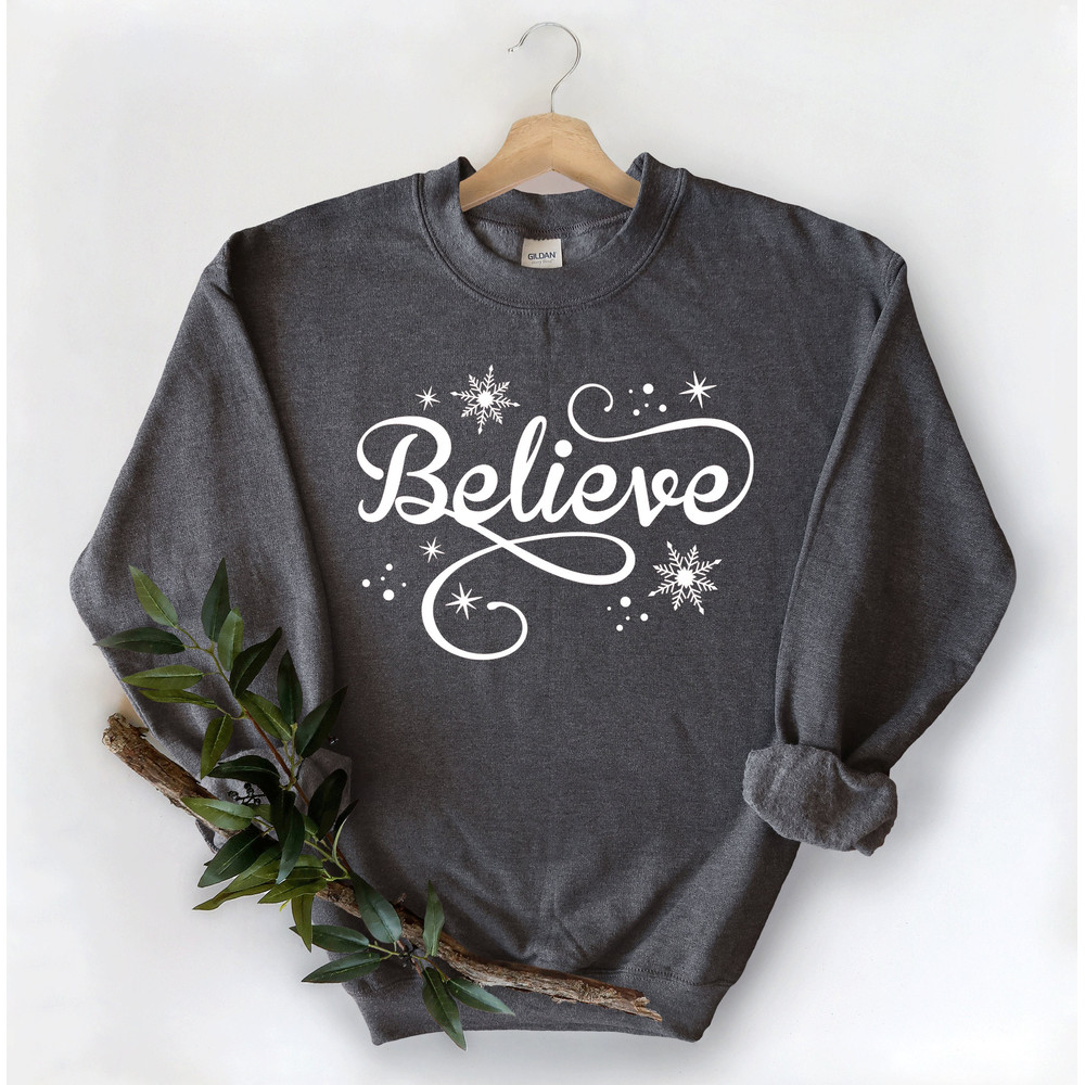 Believe Shirt, Christmas long sleeve, Christmas Family Shirt, Believe Shirt, Christmas Gift, Holiday Gift, Christmas Matching Shirt - 2.jpg