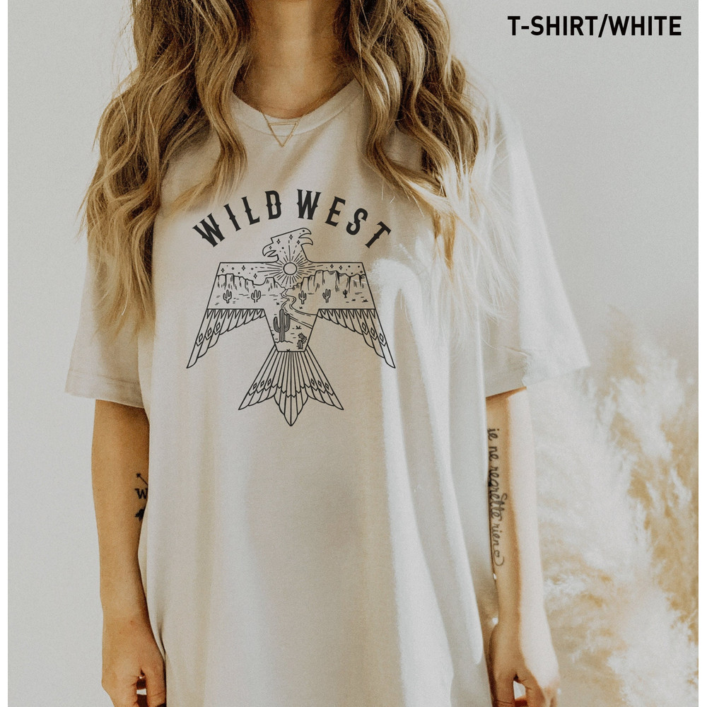 Boho Eagle Shirt, Wild west Shirt, Western Graphic Tee, desert vibes Shirt, Bachelorette Party Shirt, desert bride shirt, Western Clothing - 1.jpg