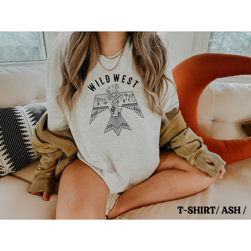 Boho Eagle Shirt, Wild west Shirt, Western Graphic Tee, desert vibes Shirt, Bachelorette Party Shirt, desert bride shirt, Western Clothing - 2.jpg