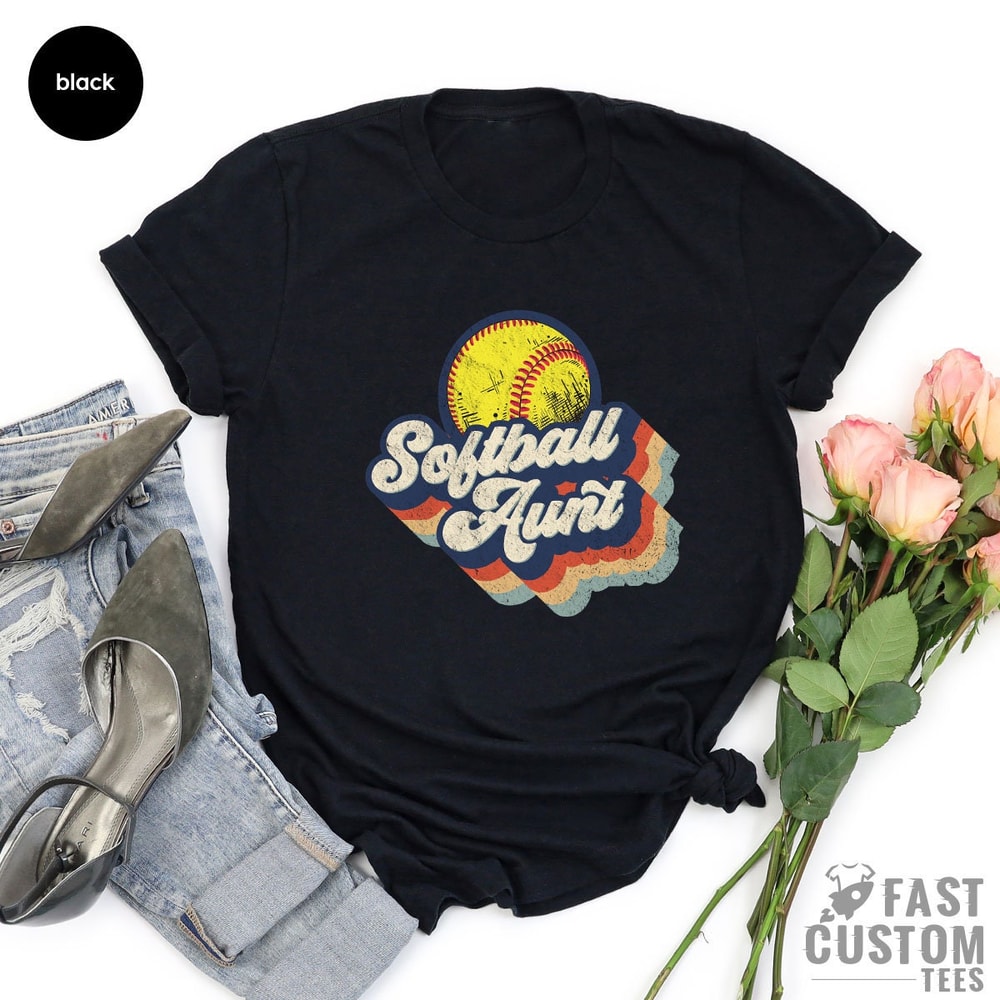 Softball Aunt T-Shirt, Retro Softball Aunt Shirt, Softball Shirt, Softball Aunt, Mother's Day Shirt, Softball Tee, Aunt Shirt, Mother's Day - 2.jpg