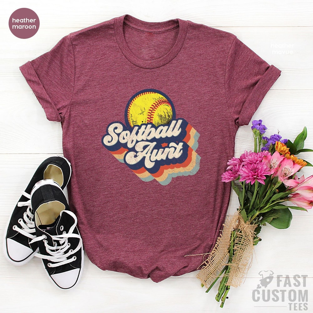 Softball Aunt T-Shirt, Retro Softball Aunt Shirt, Softball Shirt, Softball Aunt, Mother's Day Shirt, Softball Tee, Aunt Shirt, Mother's Day - 4.jpg
