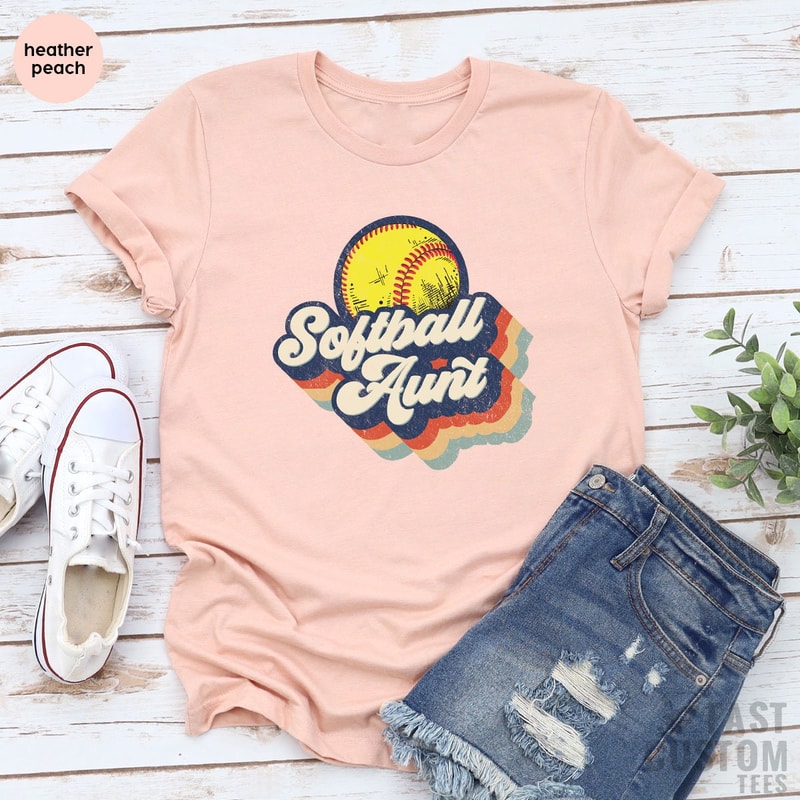Softball Aunt T-Shirt, Retro Softball Aunt Shirt, Softball Shirt, Softball Aunt, Mother's Day Shirt, Softball Tee, Aunt Shirt, Mother's Day - 6.jpg
