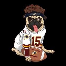 pug fan washington redskins,nfl svg, football svg, cricut file, svg, silhouette svg fies