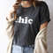 chic T-shirt, french slogan shirt, ladies crew neck t shirt, chic, Paris, french quote tee - 1.jpg