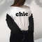 chic T-shirt, french slogan shirt, ladies crew neck t shirt, chic, Paris, french quote tee - 3.jpg