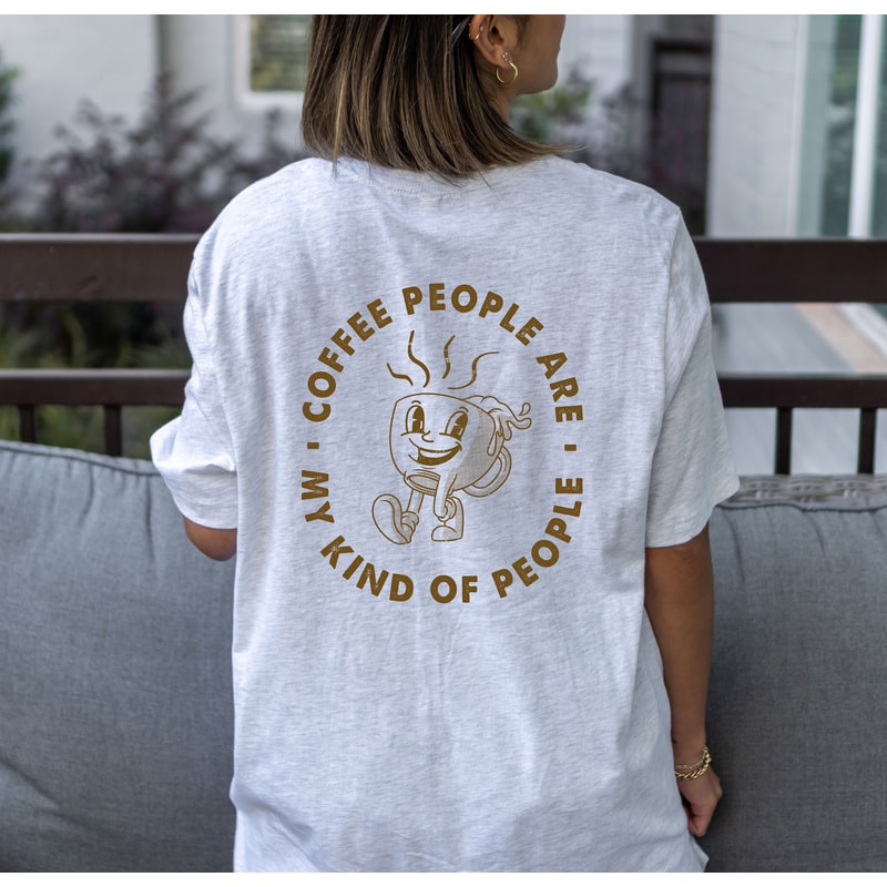 Coffee people are my kind of people Tee, Retro Boho Tee, Oversized tee, Woman Power Shirt, Retro Shirt - 3.jpg