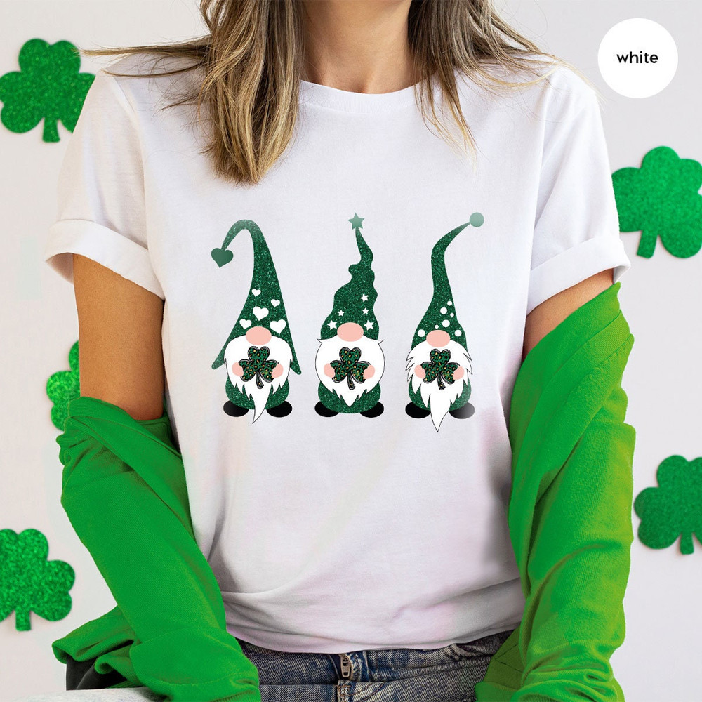 St Patricks Day Shirt, Shamrock Graphic Tees, Cute Irish Kids Clothing, Gnomes Crewneck Sweatshirt, Four Leaf Clover Shirt, St Patricks Gift - 2.jpg