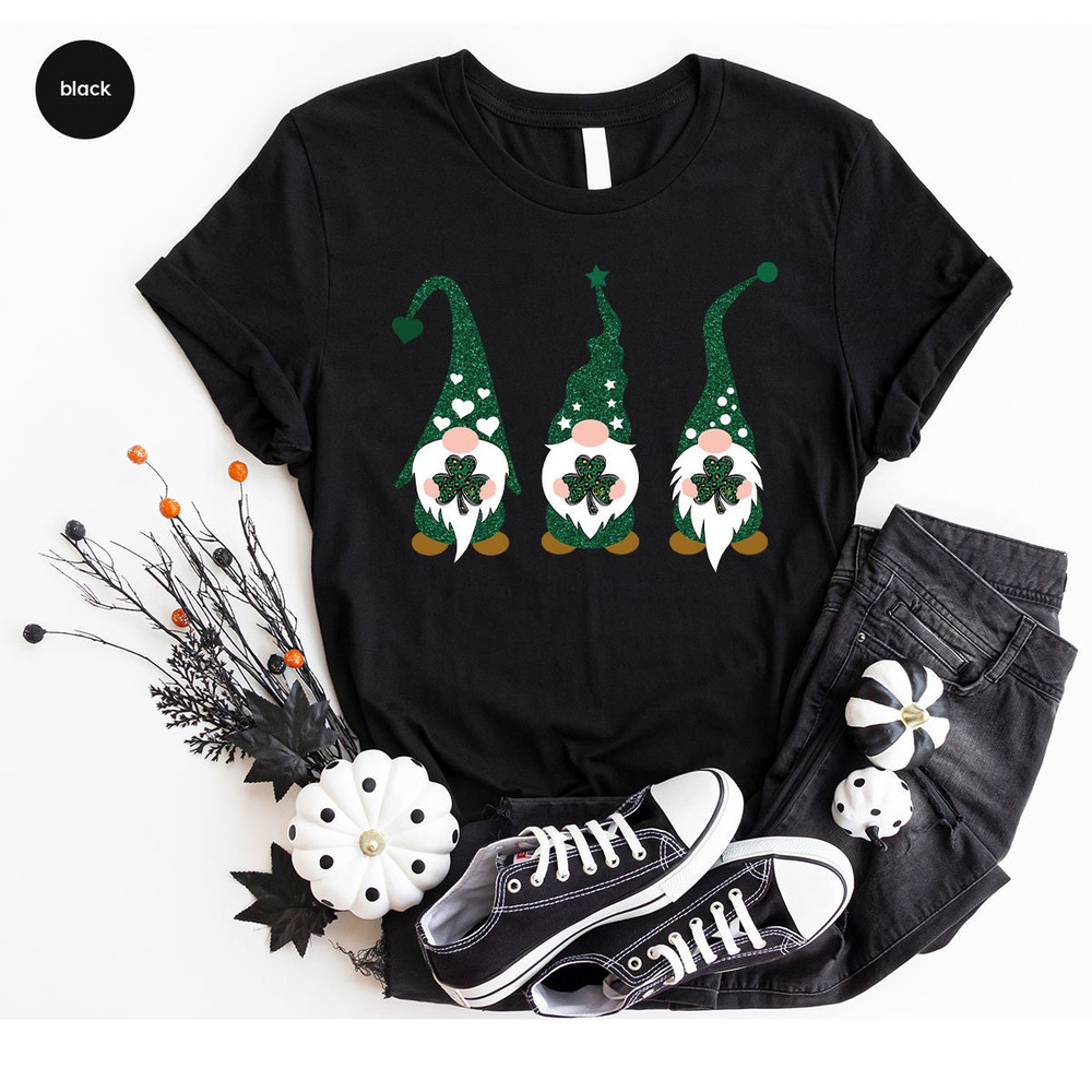 St Patricks Day Shirt, Shamrock Graphic Tees, Cute Irish Kids Clothing, Gnomes Crewneck Sweatshirt, Four Leaf Clover Shirt, St Patricks Gift - 3.jpg