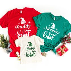 daddy elf christmas shirt, mommy elf christmas