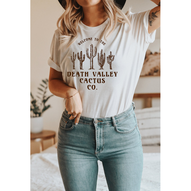 Death Valley Cactus Co Tee, boho vintage Style Tee, Oversized T-Shirt, Retro Shirt, Hippie Boho Tee - 3.jpg