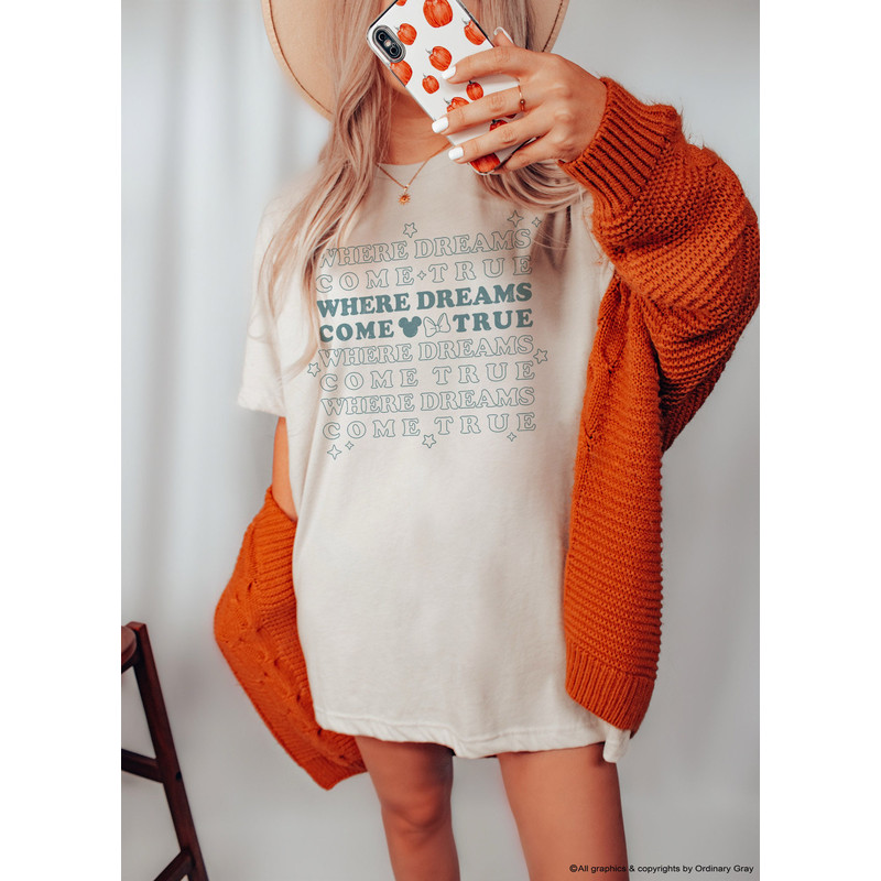 Disney Where Dreams Come True Shirt, Colorful Vacay Shirt, Aesthetic Shirt, Mickey, Family Shirts - 3.jpg