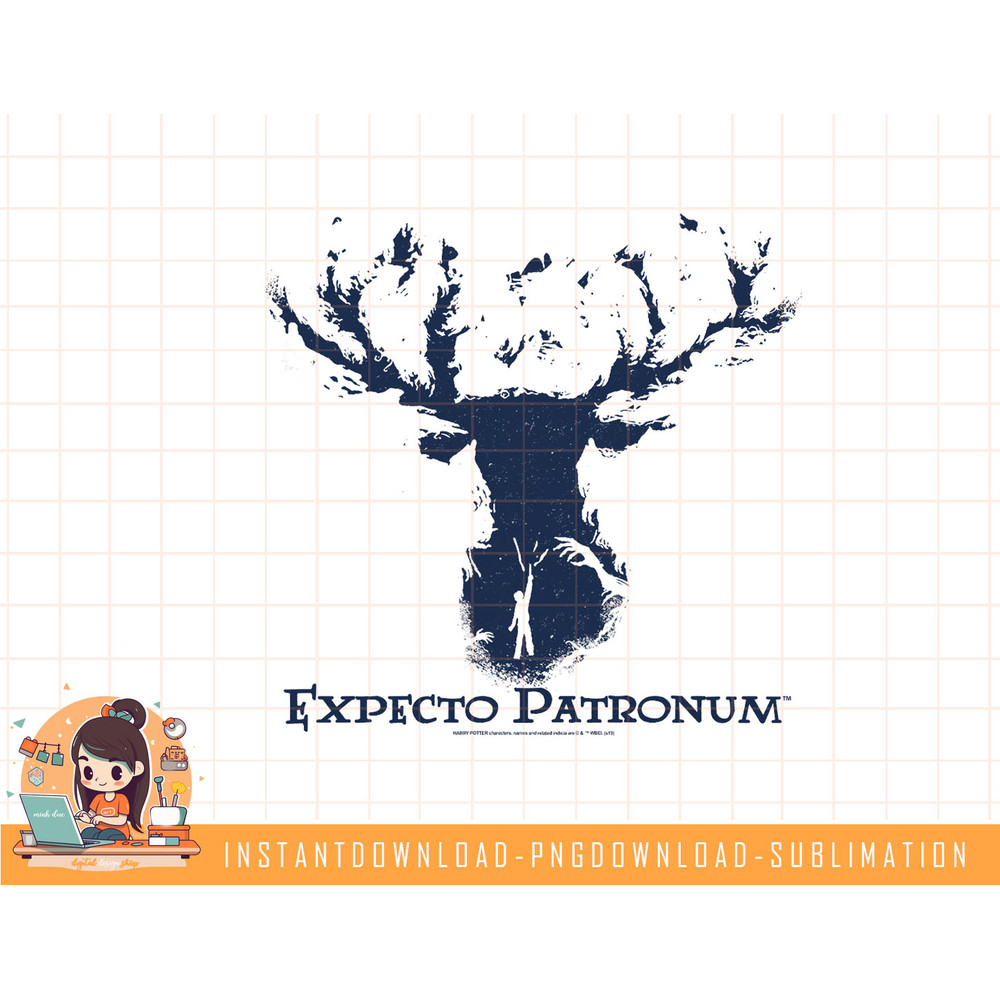 Harry Potter Expecto Patronum Stag Silhouette png, sublimate, digital download.jpg