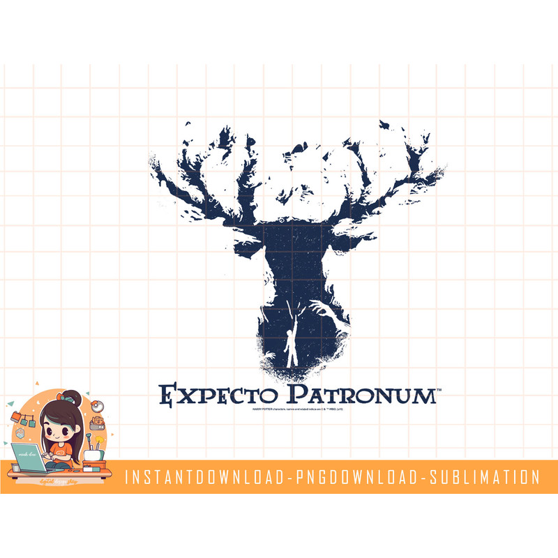 Harry Potter Expecto Patronum Stag Silhouette png, sublimate, digital download.jpg