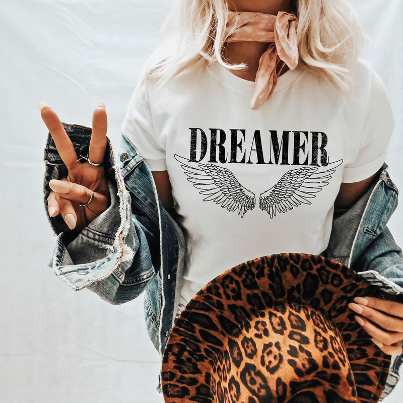 Dreamer Wings Graphic Tee, Retro Shirt, Rock Shirt, Wings Shirt, Boho Tee, Vintage Shirt, Dreamer Shirt, Desert Vibes Tee, Western Shirt - 2.jpg