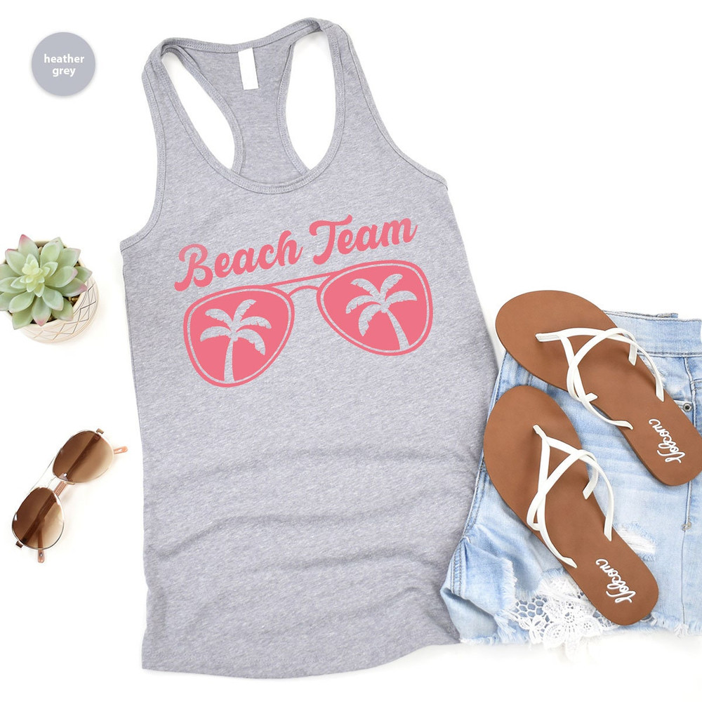 Summer Tank, Beach Graphic Tees, Vacation Tank, Summer Gift, Travel Tank, Sun Vneck Tank, Girls Trip Tank, Beach Outfit, Gift for Her - 3.jpg