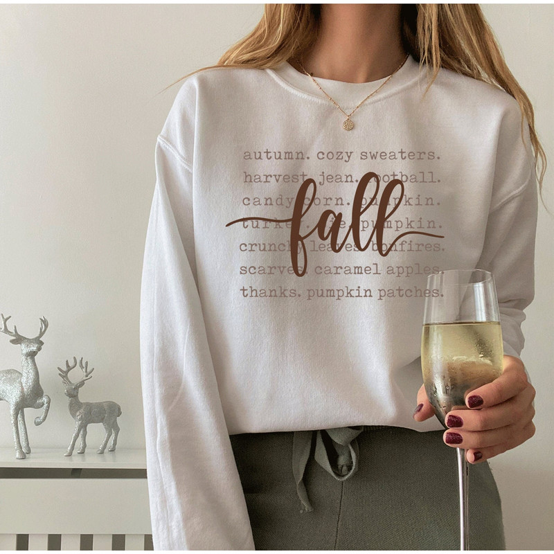 Fall Sweatshirt, Fall Words Shirt, Fall Graphic Tees, Hello Fall Crewneck, Autumn Sweatshirt, Fall Tops for Women - 1.jpg