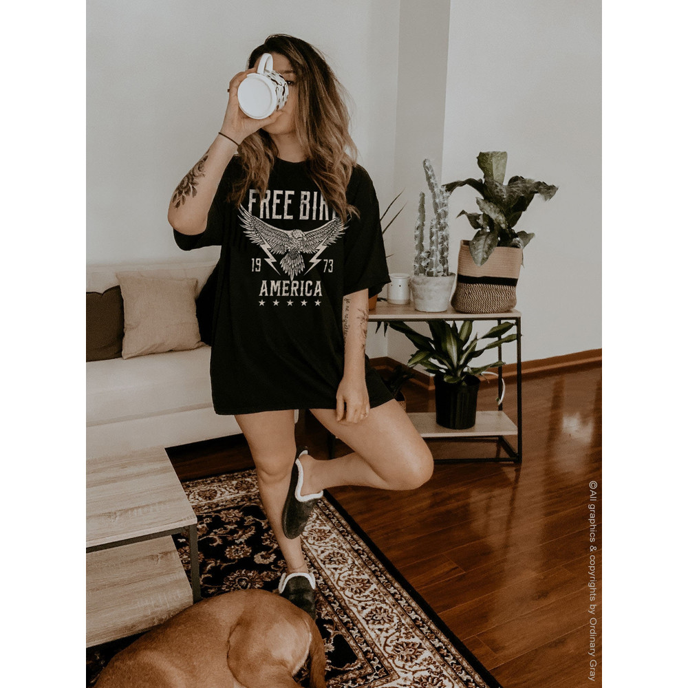 Free Bird Shirt, Eagle Shirt, Thunderbird Shirt, Retro Music Shirt, Vintage Inspired Shirt, Free Bird Tee, 4th of July, American, FreedomTee - 2.jpg