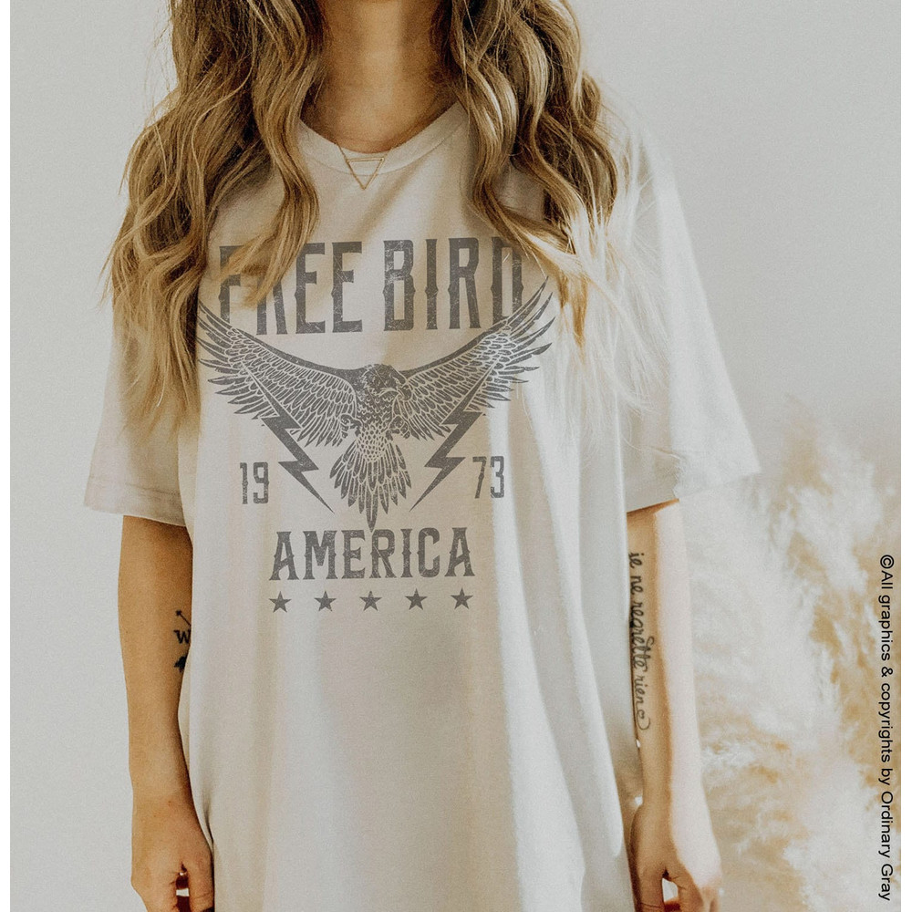 Free Bird Shirt, Eagle Shirt, Thunderbird Shirt, Retro Music Shirt, Vintage Inspired Shirt, Free Bird Tee, 4th of July, American, FreedomTee - 3.jpg