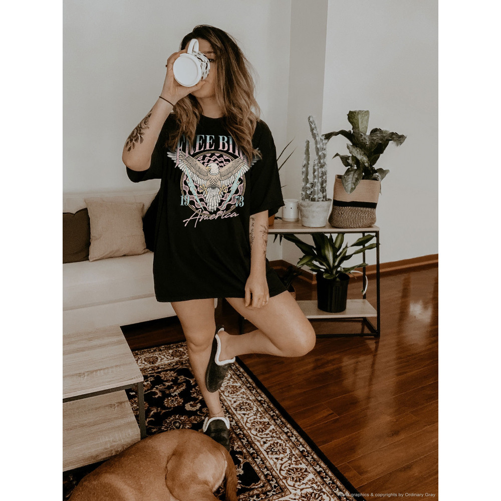 Free Bird Tee, Free Bird T-shirt, Concert Tee, Vintage Inspired Cotton T-shirt, Unisex Tee, American Shirt, Freedom Tee - 3.jpg