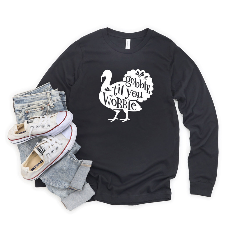 Gobble Til You Wobble Shirt, Thanksgiving Tee Shirt, Funny Turkey Shirt, Thanksgiving Shirt, Mom Thanksgiving, Thanksgiving Shirts For Women - 2.jpg