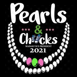 pearls and chucks madam vice president 2021 svg,